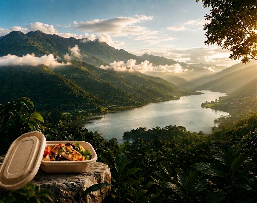 Empaque ArtePack en un paisaje colombiano
